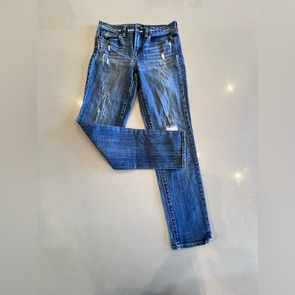 J. Crew Stretch Distressed Toothpick Jeans Sz 27 - Picture 3 of 10